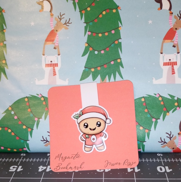 Handmade Cute Santa Character Magnetic Bookmarks Set Of Three - Picture 2 of 5